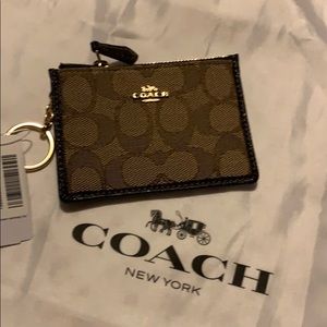 Mini skinny ID case in signature jacquard